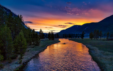 比如, 市场波动、疾病防控等