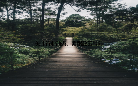 关注行业动态, 紧跟政策导向