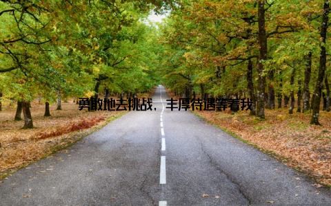 勇敢地去挑战, 丰厚待遇等着我