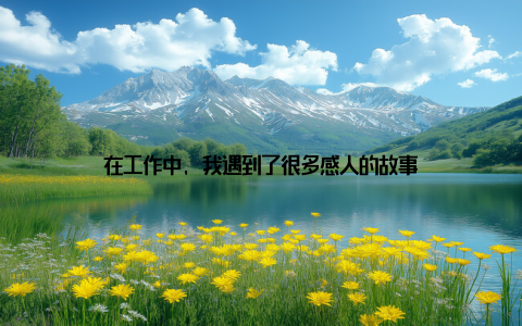 在工作中, 我遇到了很多感人的故事