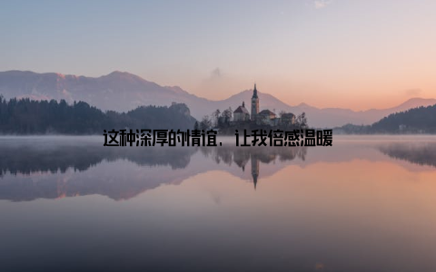 这种深厚的情谊, 让我倍感温暖