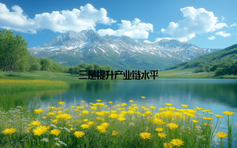 三是提升产业链水平