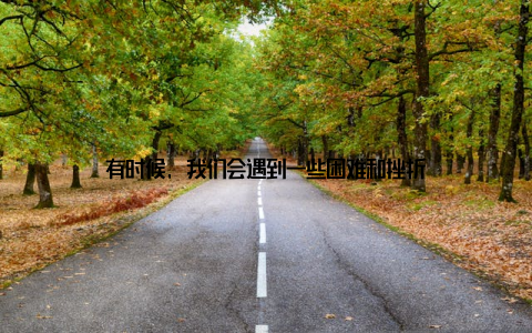 有时候, 我们会遇到一些困难和挫折