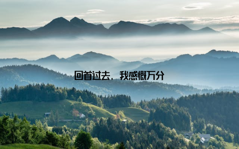 回首过去, 我感慨万分
